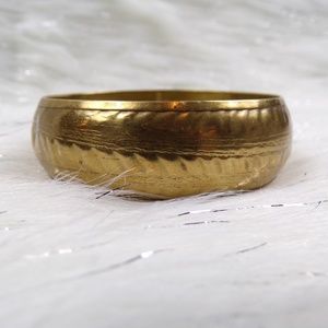 Hammered Brass Bangle Bracelet